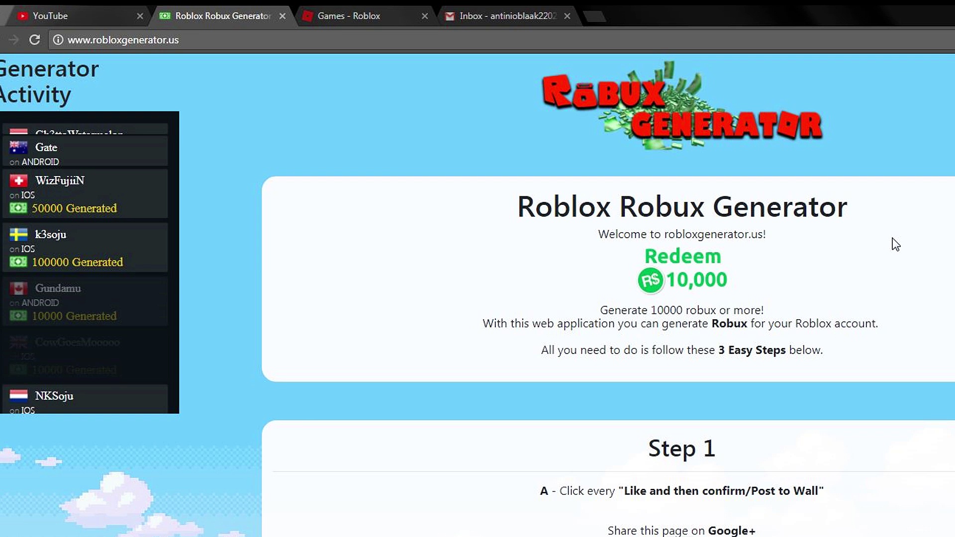 roblox free robux generator download